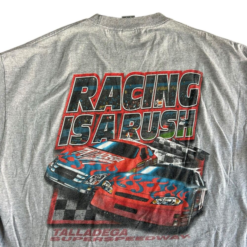Talladega Racing Graphic Shirt Men's XXL NASCAR Back Hit Super Speedway 90s Cars
